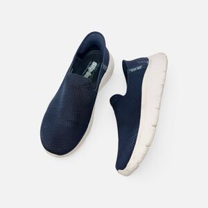 Skechers Slip-Ins Go Walk Slip On Sneakers Womens 11 Wide Navy Memory Foam